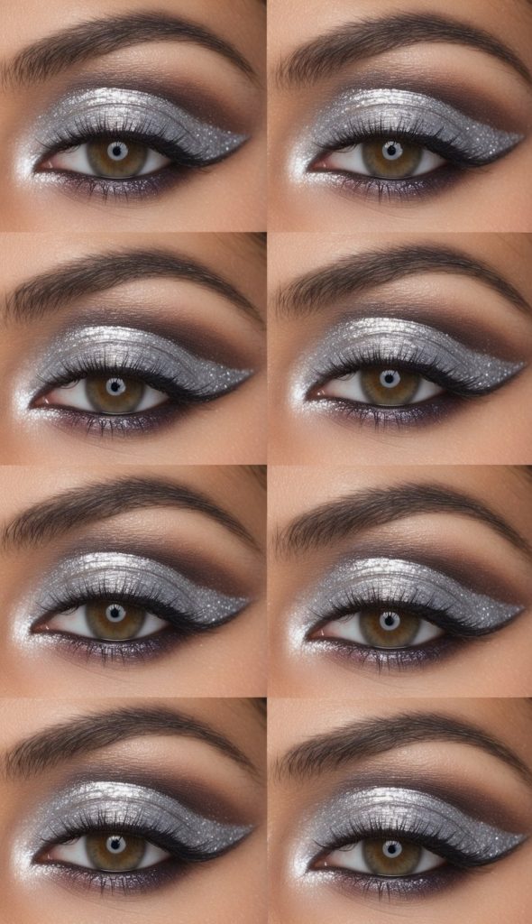 36 Silver Eye Makeup Ideas: Dazzling Metallic Looks