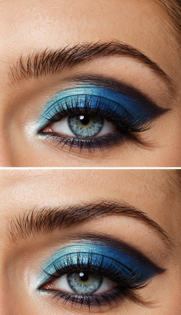 Vibrant sea shells casting shadows on bold summer eye makeup palette