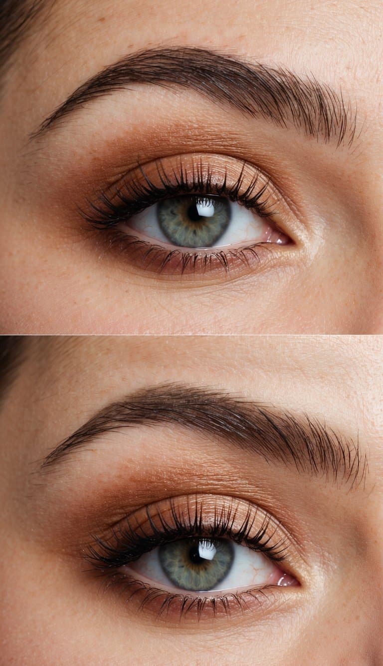 Soft, romantic wedding eye makeup with a sweet toffee touch