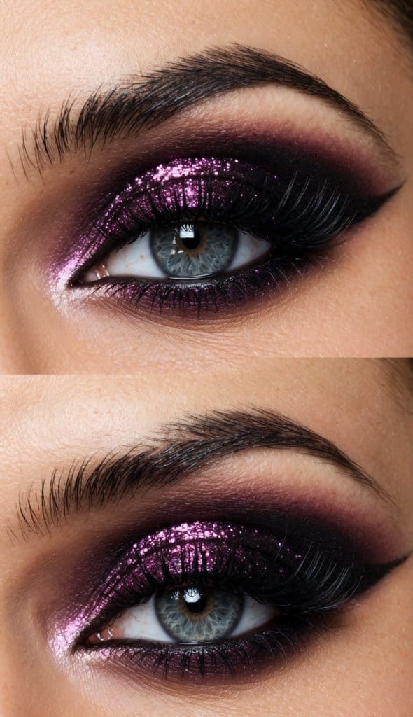 26 Smoky Glitter Eye Makeup Ideas: Easy Steps to Create Dazzling Night-Out Looks