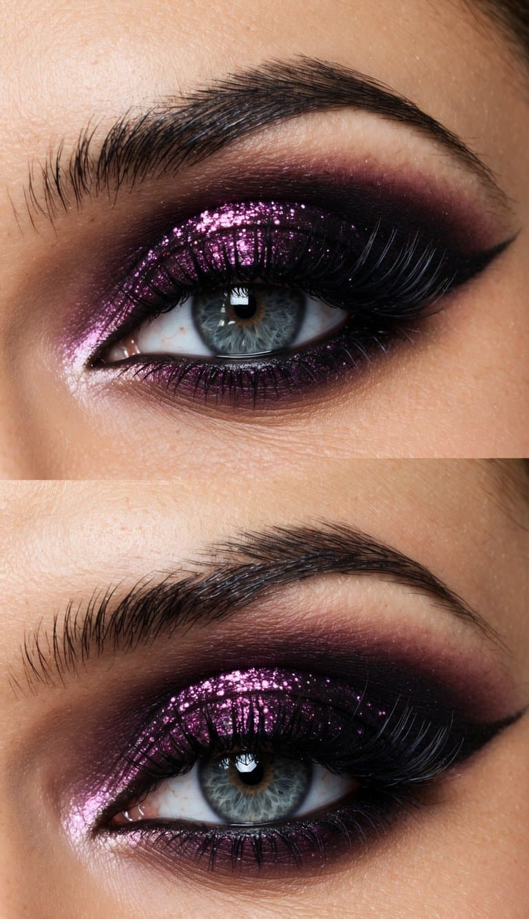 26 Smoky Glitter Eye Makeup Ideas: Easy Steps to Create Dazzling Night-Out Looks