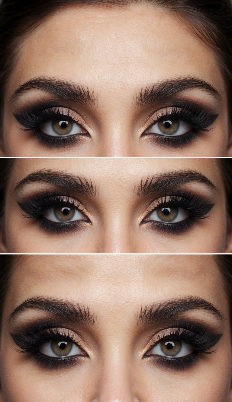 A fox with smokey eyes and fluffy blended edges, giving a fierce and lifted look