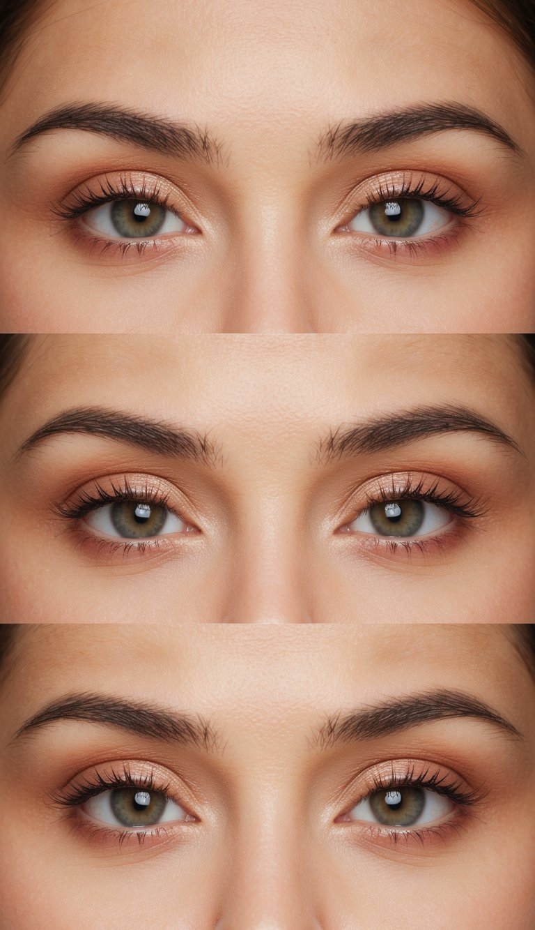 Soft peachy tones create a warm, innocent charm in a makeup scene