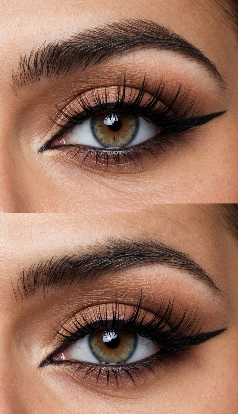 A bronzed fox eye with a lengthened lash line, creating a fierce and lifted look