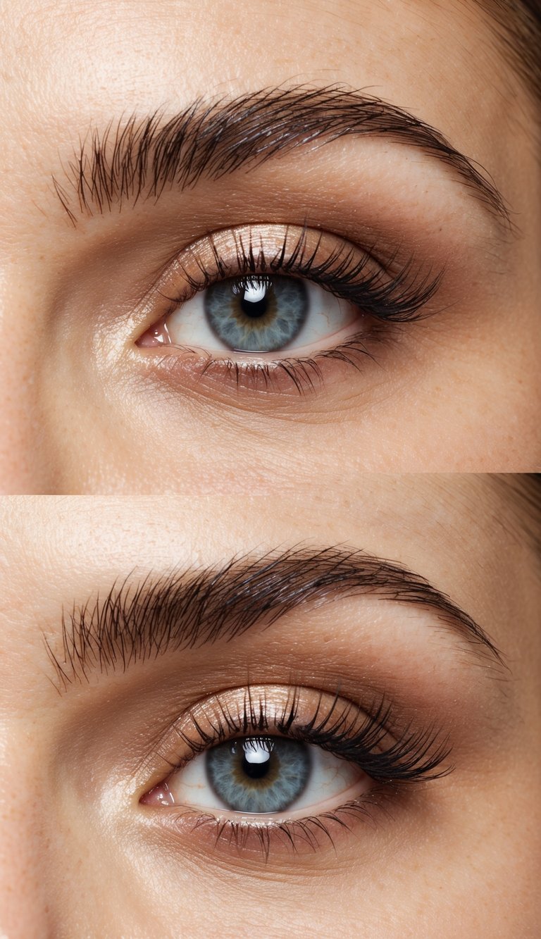 The brow bone glistens with a soft shimmer, catching the light